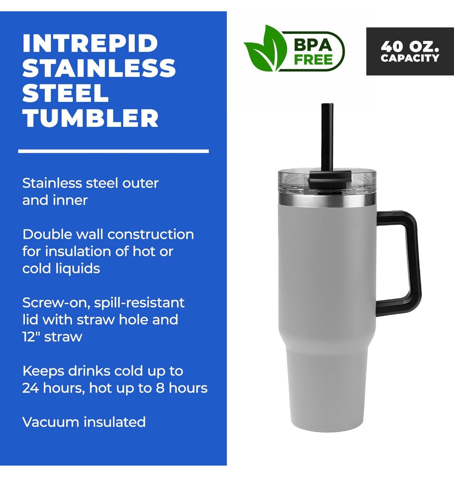 40 oz Vacuum Insulated Tumbler