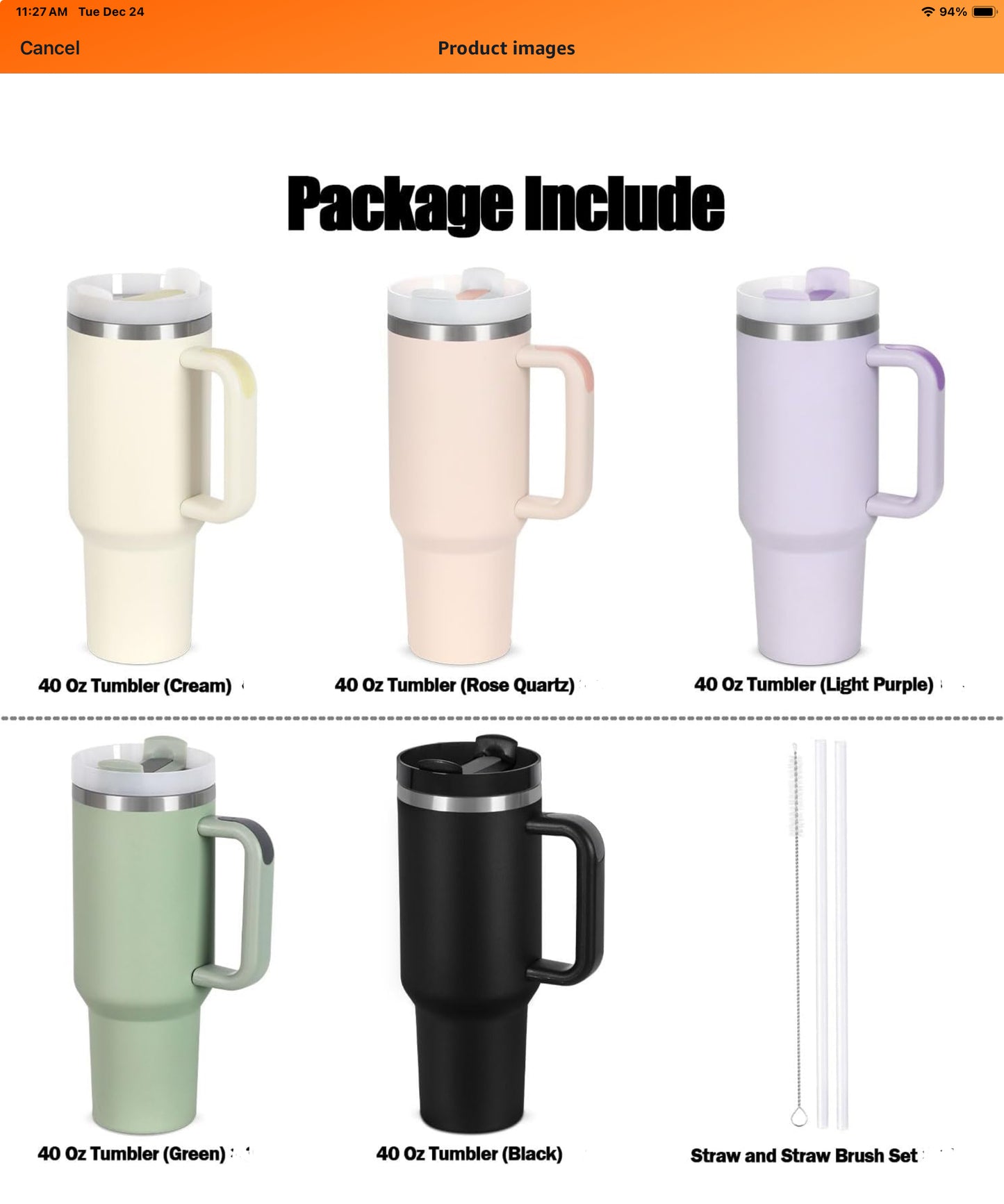 40 oz Vacuum Insulated Tumbler